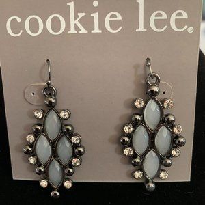 Pewter Earrings with crystals